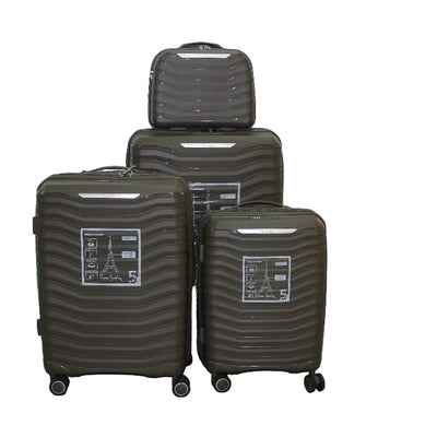 Pierre Cardin Monochrome Bush Green Suitcase Collection Set Of 4