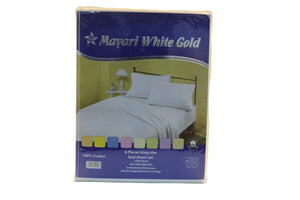 Mayari White Gold 6 Pieces King Bed Sheet