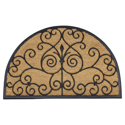Half Moon Coco Rubber Door Mat 60x90cm