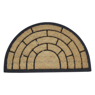 Half Moon Coco Rubber Door Mat 45x75cm
