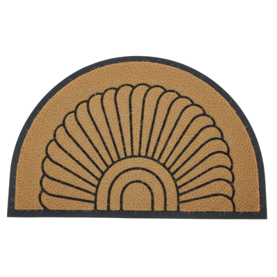 Half Moon Coco Rubber 75x120cm Door Mat