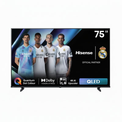 8K 1:1 Hisense 75" QLED Smart TV - Front View