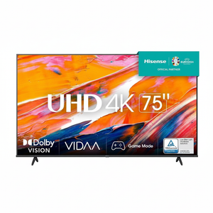 8K 1:1 Hisense 75" UHD 4K Smart TV - Front View