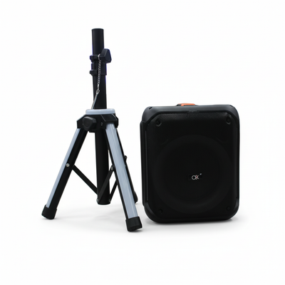 8K 1:1 Portable Party Speaker with Stand - Front View