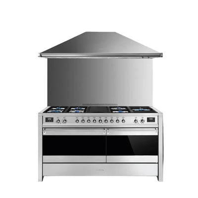 Smeg Hood+7 Plate Gas Stove w/Double Oven A5-81
