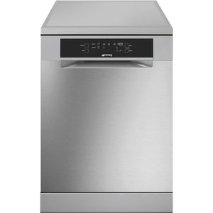 Smeg DW83TXSA dishwasher interior with dishes