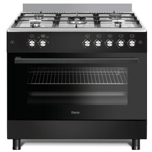 Ferre 90x60cm Matt Black Gas Stove F9S50G2.HIB