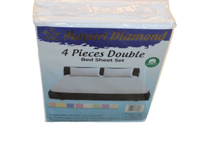 Mayari Diamond 4 Pieces Double Bed Sheet Set