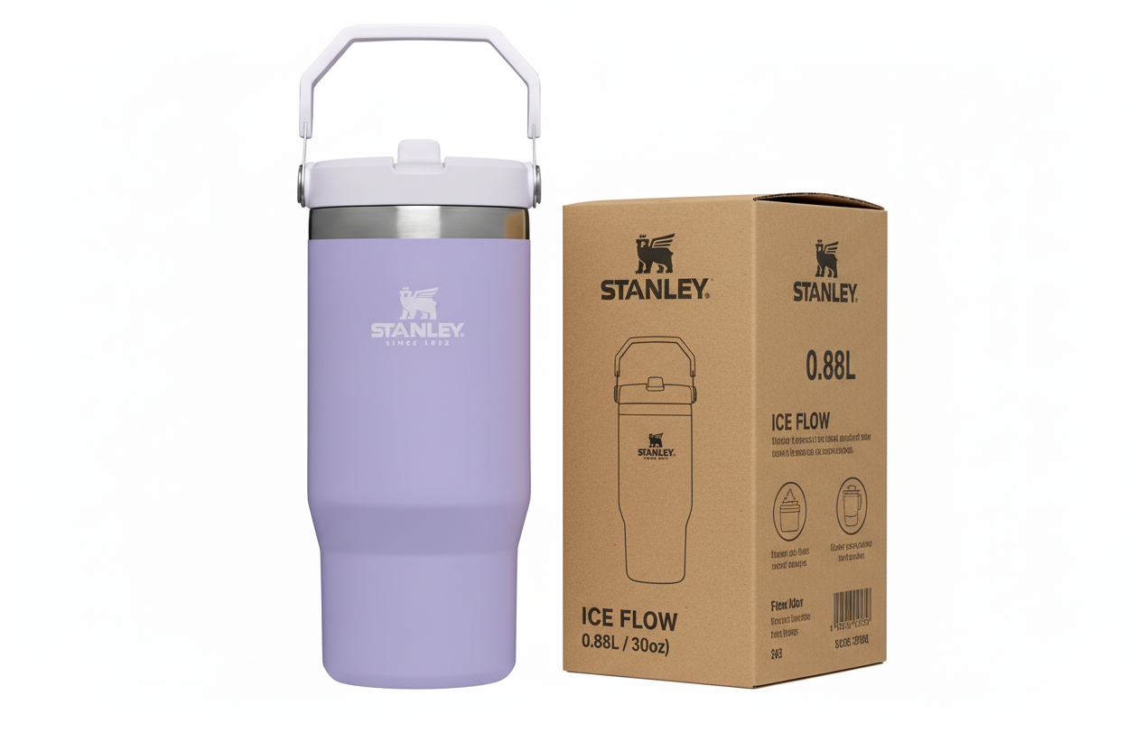 Stanley Ice Flow Tumbler with Brown Box
