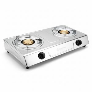 Angle View – HappyHome Double Burner Gas Stove
