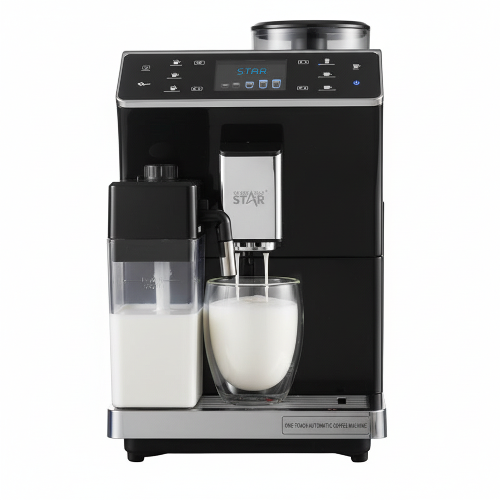 Automatic espresso machine front view 8K