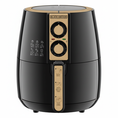 Black+Decker Air Fryer - Front View Square