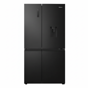 Black French-door refrigerator straight front
