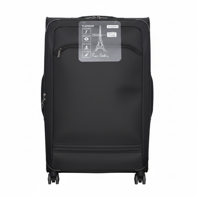 Black Luggage Suitcase Front View 8K