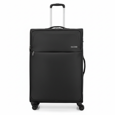 Black Luggage Suitcase Front View 8K