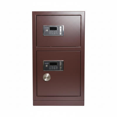 Brown Double Door Safe Front View 8K