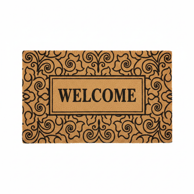 BYMART Baroque Scroll Welcome Mat – Top