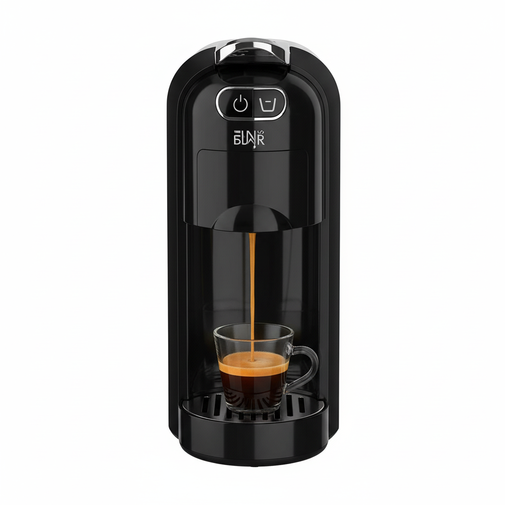 Capsule espresso machine front view 8K