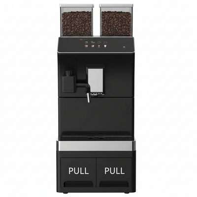 Commercial automatic espresso machine front view 8K