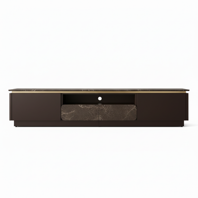 Dark Grey Gold TV Unit – Front