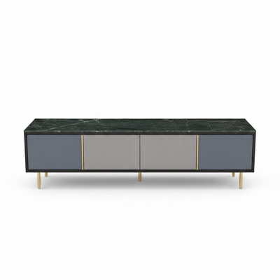Dark Marble TV Stand – Front View