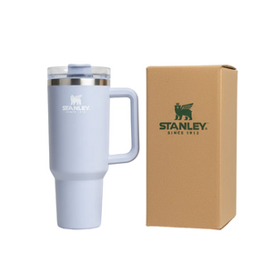 Enhanced light blue Stanley tumbler with box