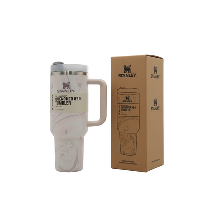 Enhanced marble Stanley tumbler with box