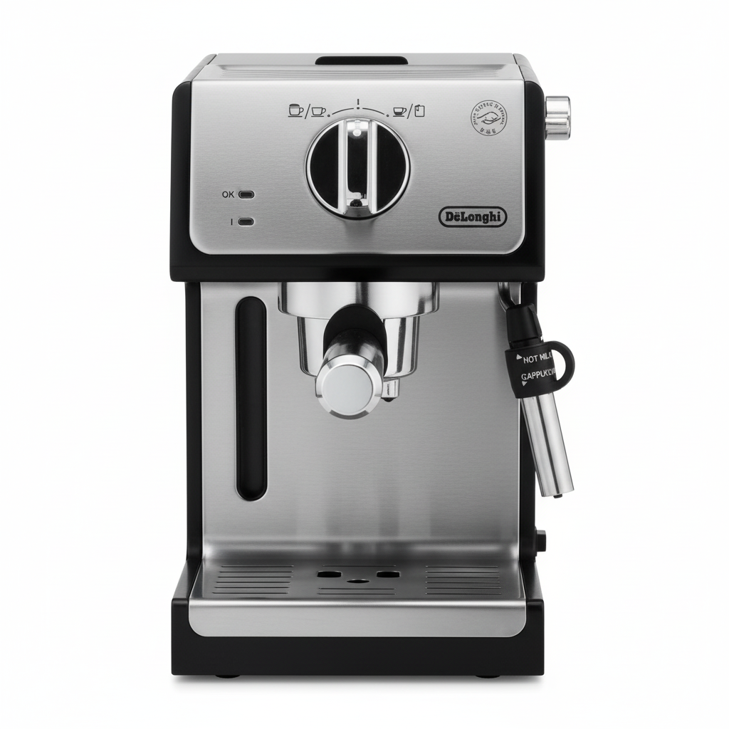 Espresso machine front view 8K
