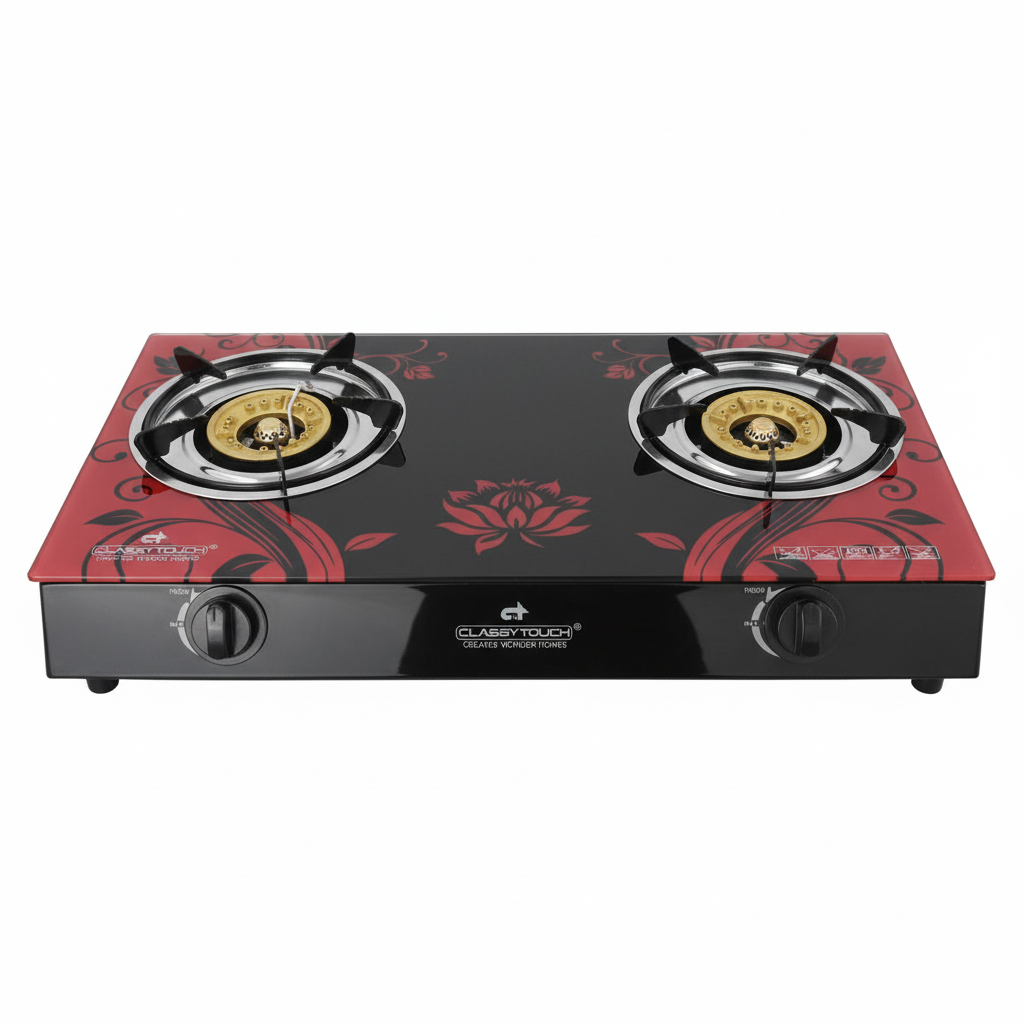 Front View – Classy Touch Glass Gas Stove