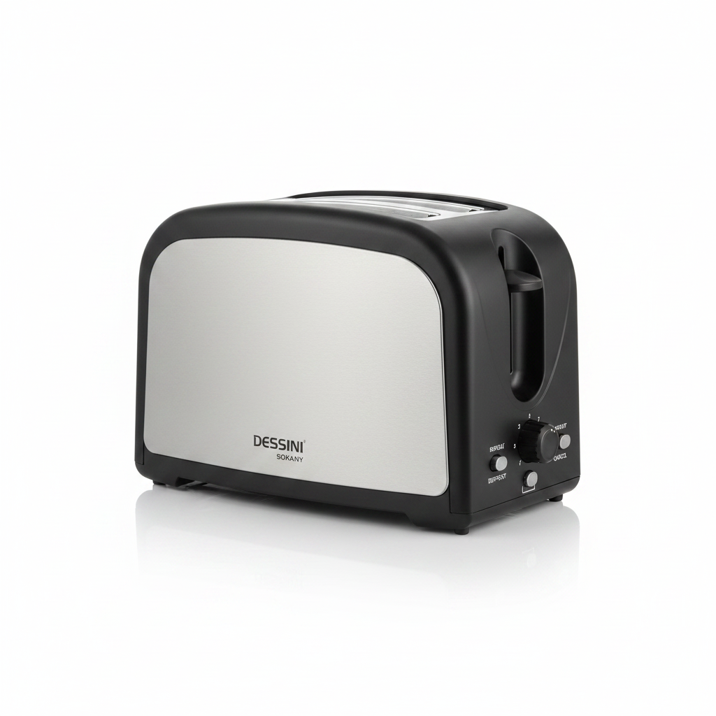 Dessini 2-Slice Toaster front view studio white background