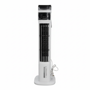 Sunly Talk Tower Steam Air Cooler - Straight front view showing tower design and control panel