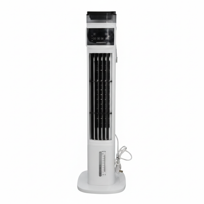 Sunly Talk Tower Steam Air Cooler - Straight front view showing tower design and control panel