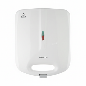 Kenwood SMP50.000WH White Sandwich Maker Front View with Indicator Lights 8K Resolution