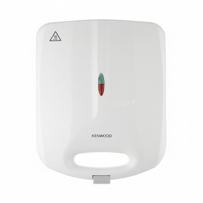 Kenwood SMP50.000WH White Sandwich Maker Front View with Indicator Lights 8K Resolution