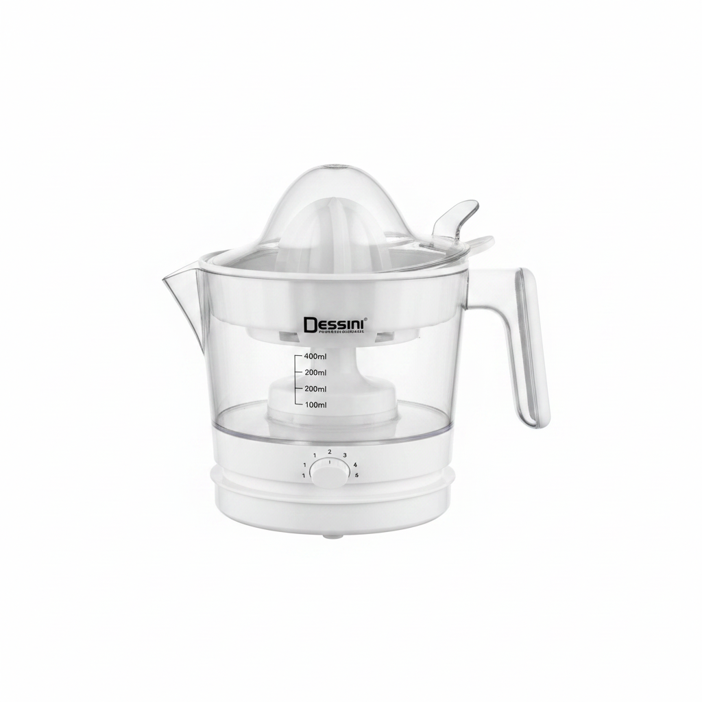 Dessini Electric Citrus Juicer front view studio white background