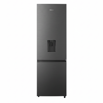 Hisense H370BIT-WD Titanium Inox Combi Refrigerator with Water Dispenser - High Quality Front View