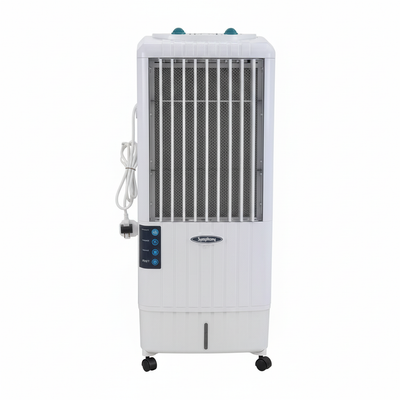 Symphony DIET 8T Air Cooler - Straight front view showing cooling pads and control panel