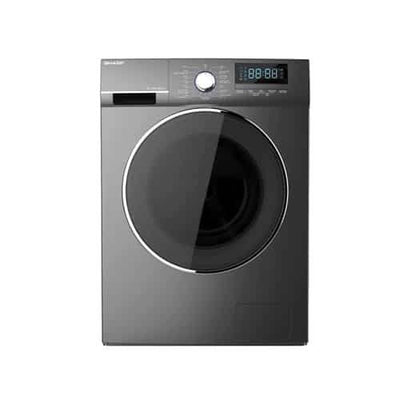 Sharp ES-FS812DLZ-S 8kg silver front load washing machine with digital display