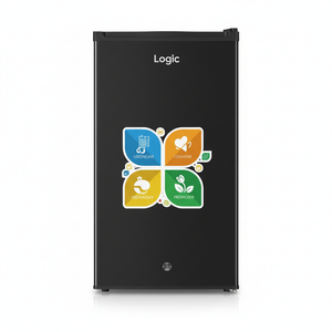 Logic Bar Fridge Grey — Low Angle