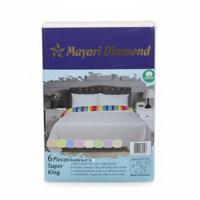 Mayori Diamond Bed Sheet Set Front View 8K