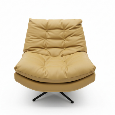 Modern Tufted Swivel Chair Top View