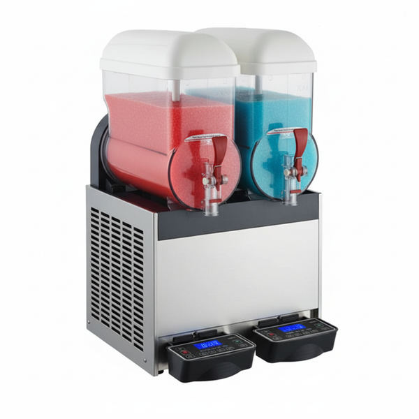Double Barrel Slush Machine - Commercial 2-Tank Beverage Dispenser ...