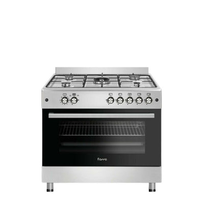 Ferre 60cm 5 Gas Burner with Wok Gas Oven - Stainless Steel