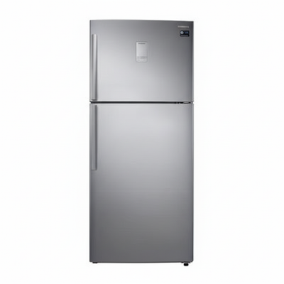 Stainless steel refrigerator straight front