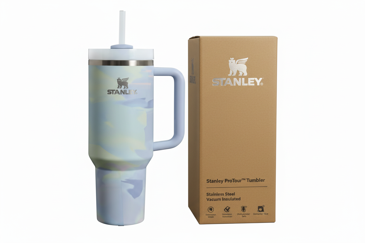 Stanley Light Blue Tumbler with Clean Box