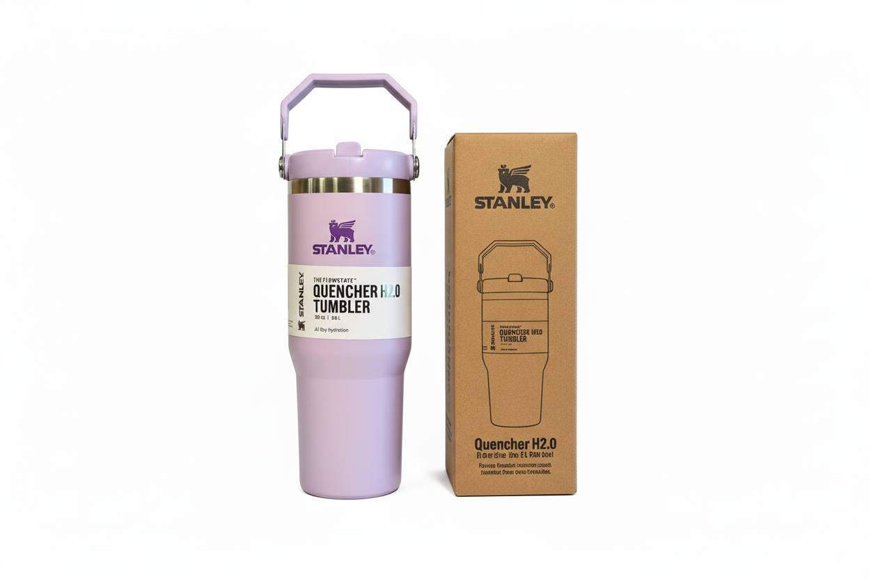Stanley Quencher Lavender Tumbler with Original Box
