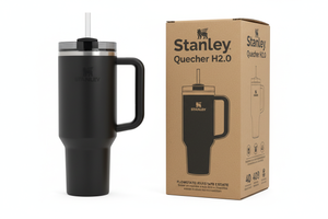 Stanley Quencher Matte Black Tumbler with Original Box