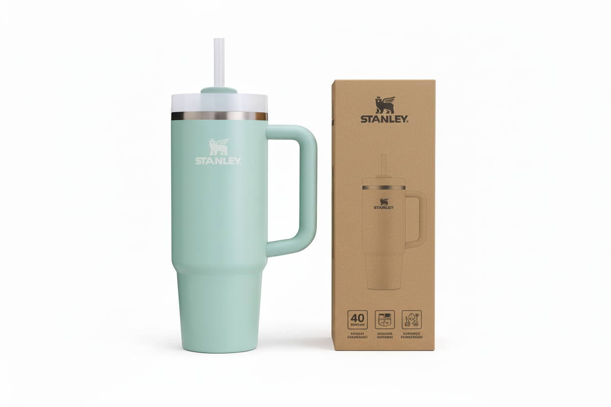 Stanley Quencher Mint Green Tumbler with Original Box