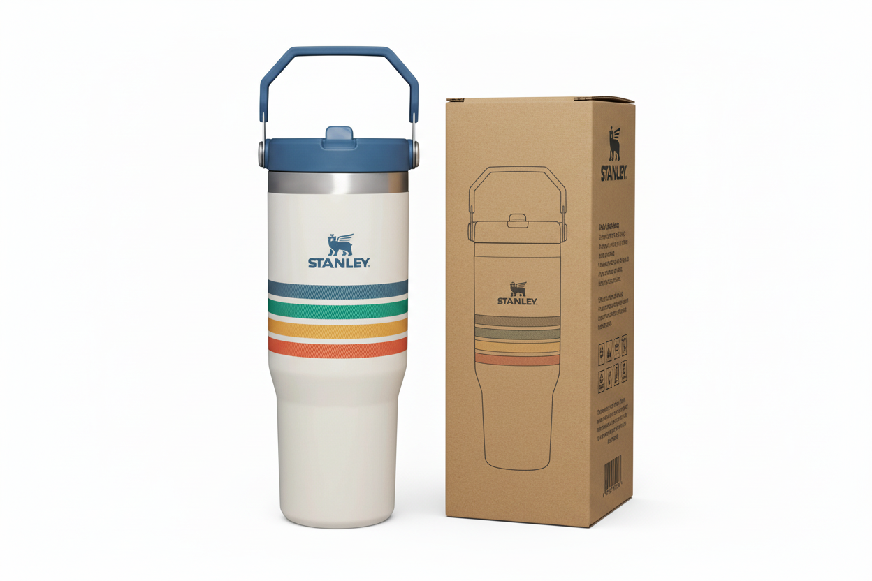 Stanley Retro Stripe Tumbler with Original Box