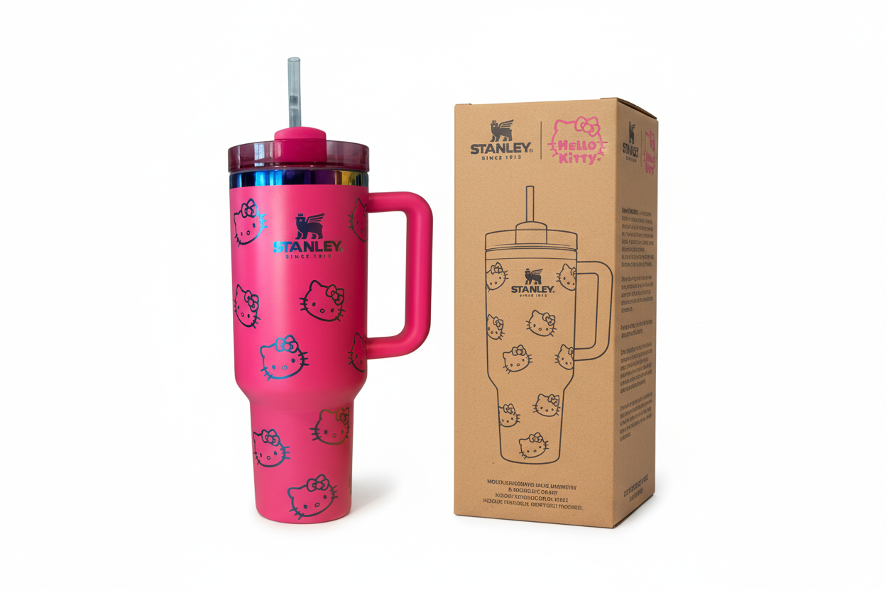 Stanley x Hello Kitty Hot Pink Tumbler with Original Box